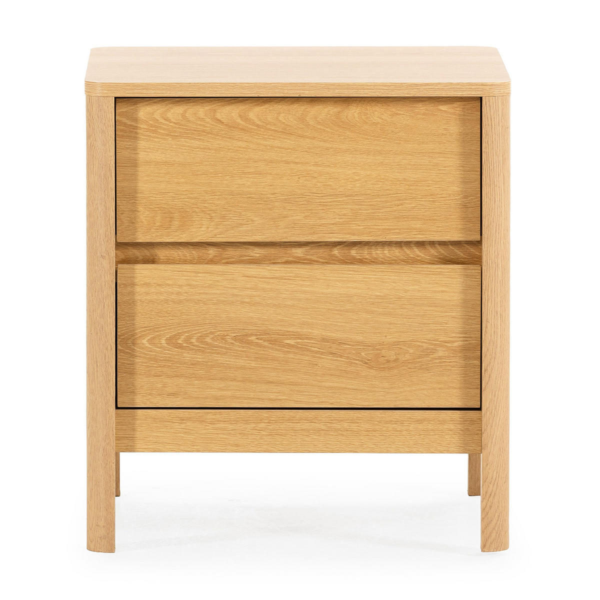 NACHTTISCH Nassau 2 schubladen Eichenfarbe - Honigeiche, Holzwerkstoff (45/50/40cm) - VS Venta-stock