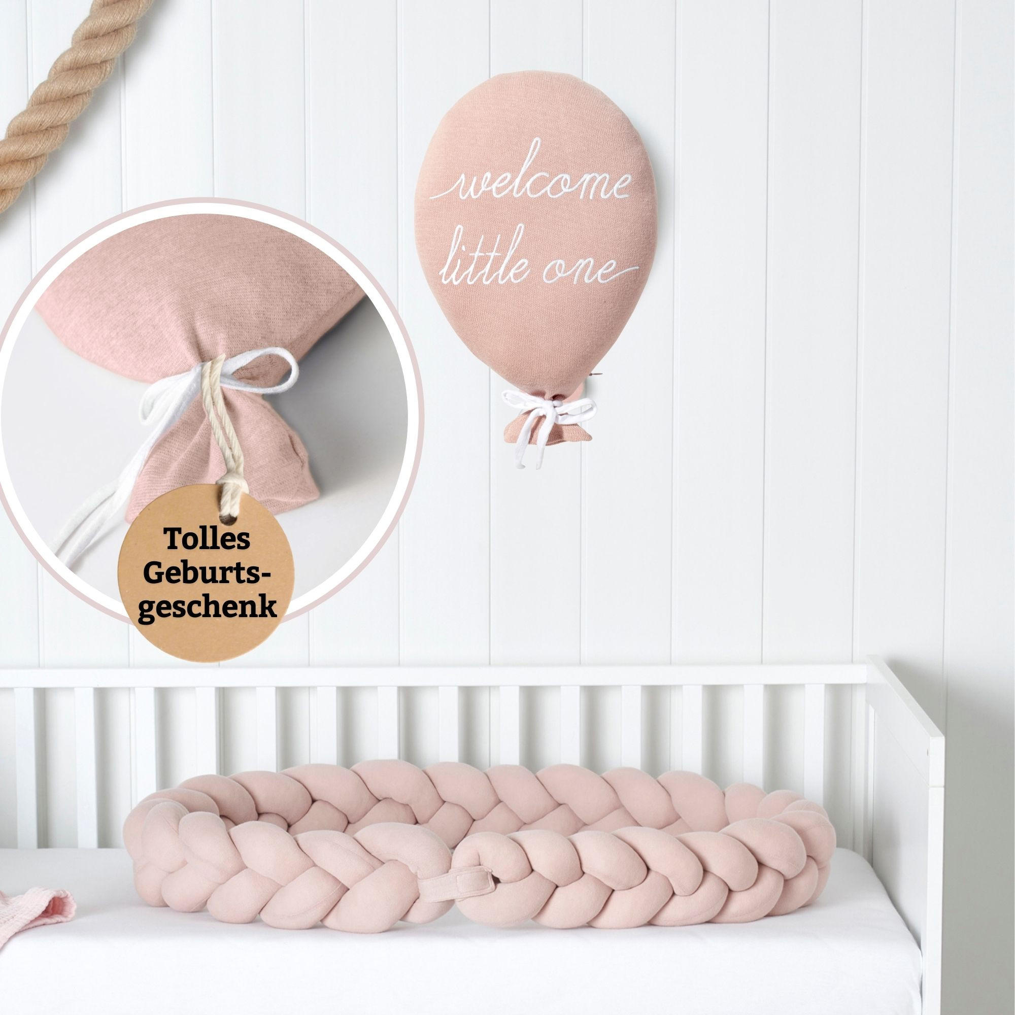 KISSEN Zierkissen Ballonkissen Kinderkissen Kinderzimmer Deko Wanddeko Ballon - Rosa, Textil (30/25cm) - nordic coast company