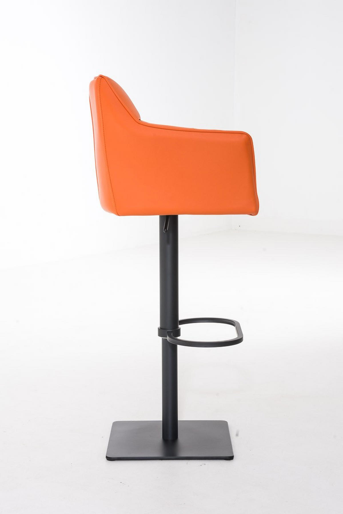 BARHOCKER Damaso 88x64x45 cm orange - Orange, Leder (64/88/45cm) - furnicato