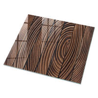 GLASPLATTE 80x60 cm – Holzringe - Beige, Glas (0.4/80/60cm) - ArtPrintCave