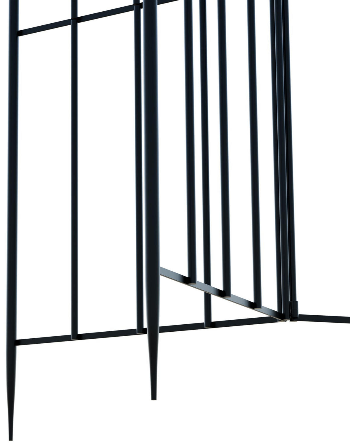 RANKGITTER Metall Schwarz - Schwarz, Metall (70/234/70cm) - CLP