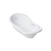BABYBADEWANNE Marea Hase weiß 102 cm lang, Ablagefächer, ab Geburt - Weiß, Kunststoff (55/103cm) - Chipolino