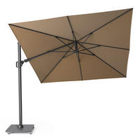 AMPELSCHIRM quadratisch 3 x 3 m Challenger T² Basic 360° kippbar taupe/anthrazit - Taupe, Metall (300/300cm) - Platinum