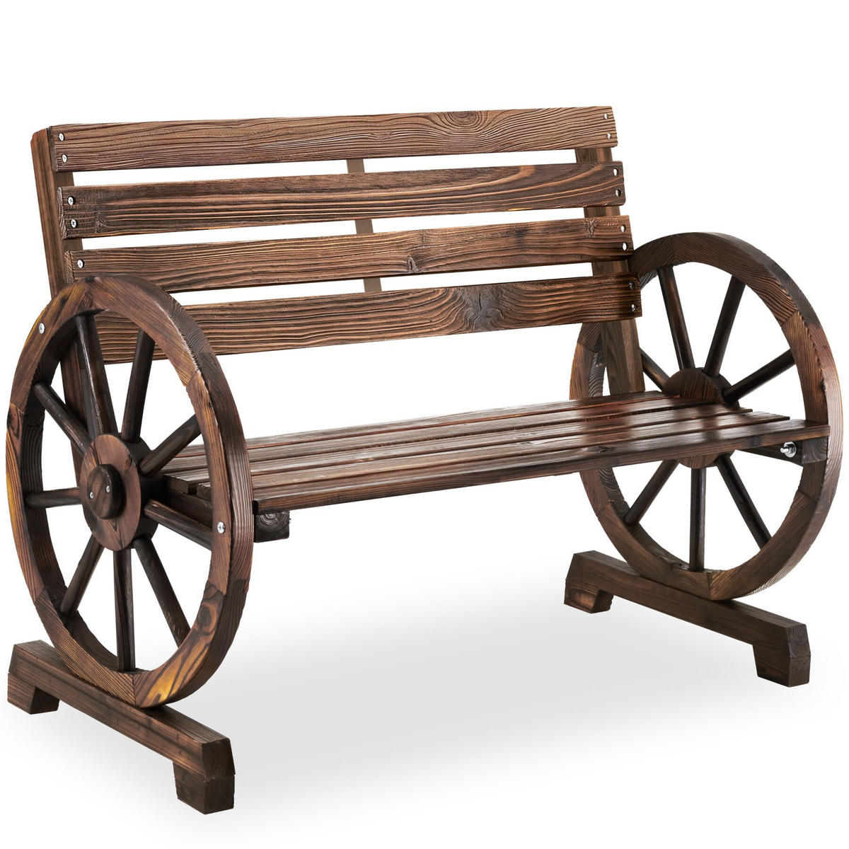 GARTENBANK Howdy, Belastbarkeit 320 kg, braun - Braun, Holz (106/78/55cm) - tectake