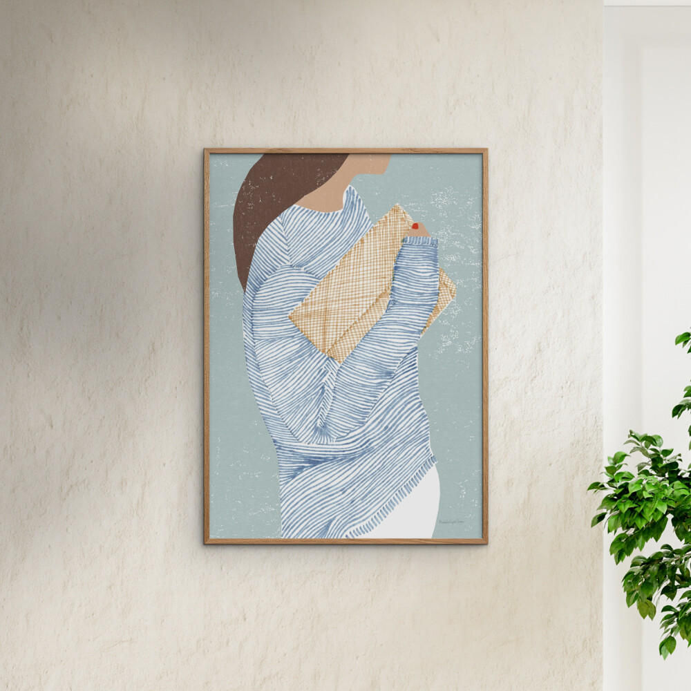 POSTER Wild Apple - Striped I - Blau, Papier (50/70/0.1cm) - Poster&Frame