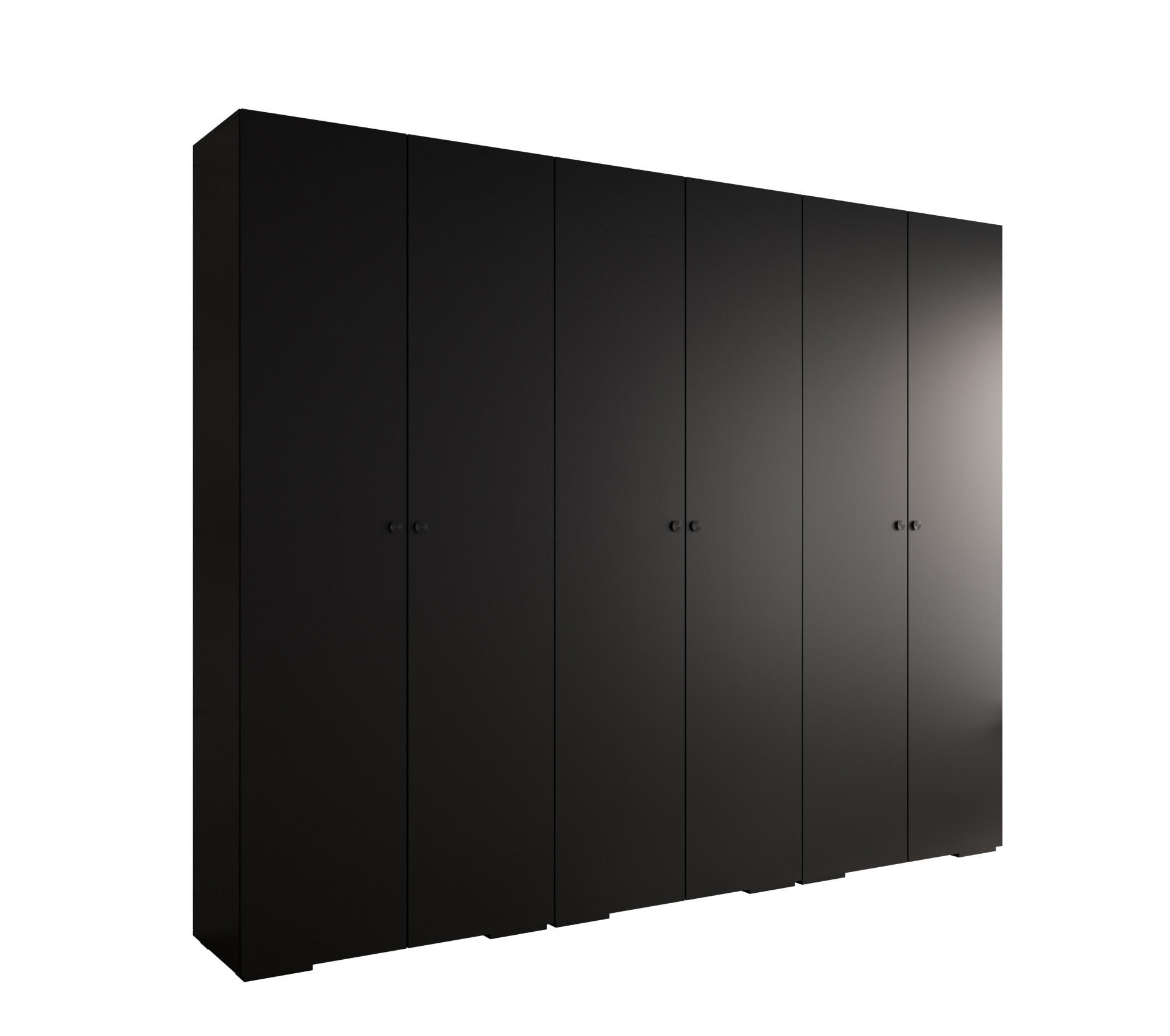 DREHTÜRENSCHRANK 236.7/300/47 6-türig - Schwarz, Holz/Metall (300/236.7/47cm) - Abiks Möbel