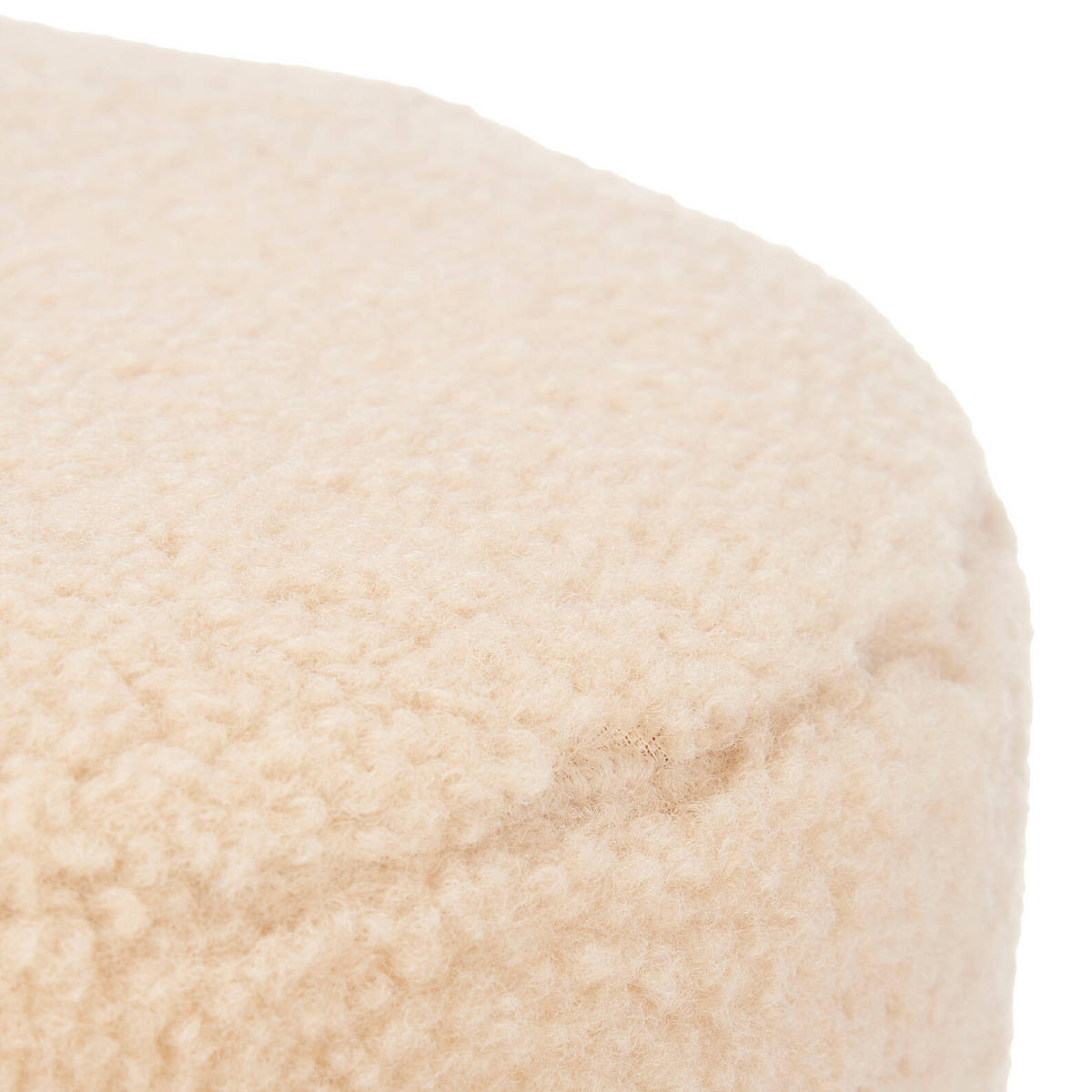SITZHOCKER Teddy Ø 32 cm - Beige, Textil (32/36/32cm) - Giftdecor