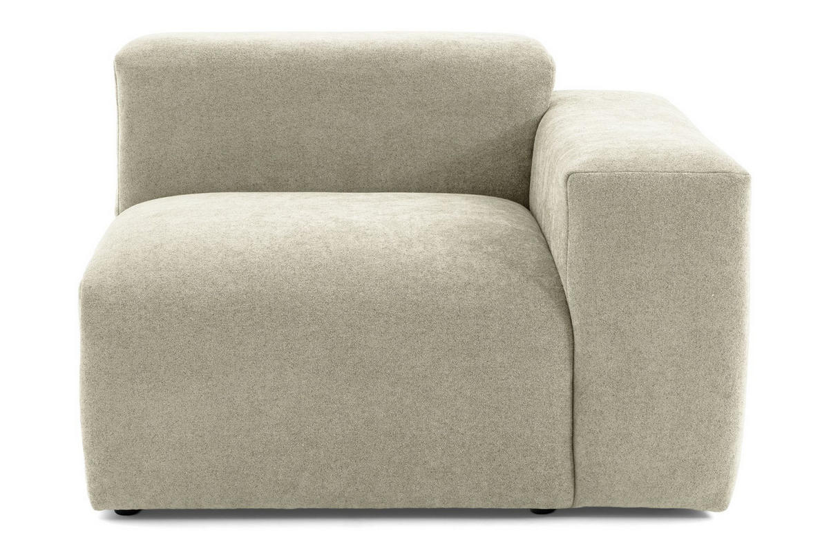 5-SITZER modulares Ecksofa HEAVEN SET 5 Links, Breite 380 cm Webstoff Olivgrün - Schwarz/Olivgrün, Holz/Kunststoff (380/245cm) - Muffo