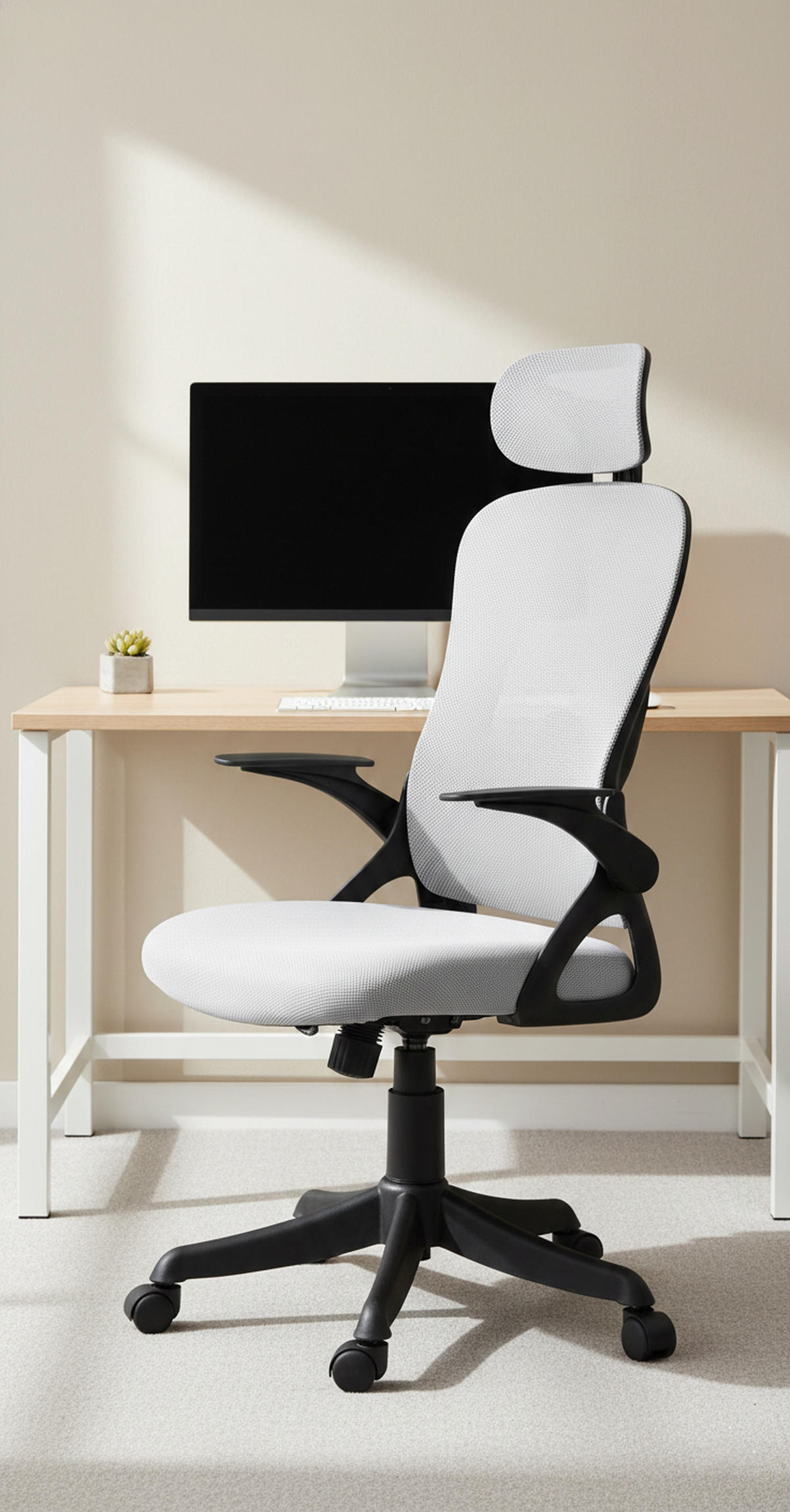 BÜROSTUHL Zypher grau - Schwarz/Grau, Kunststoff/Metall (58/131/66cm) - TPFLiving