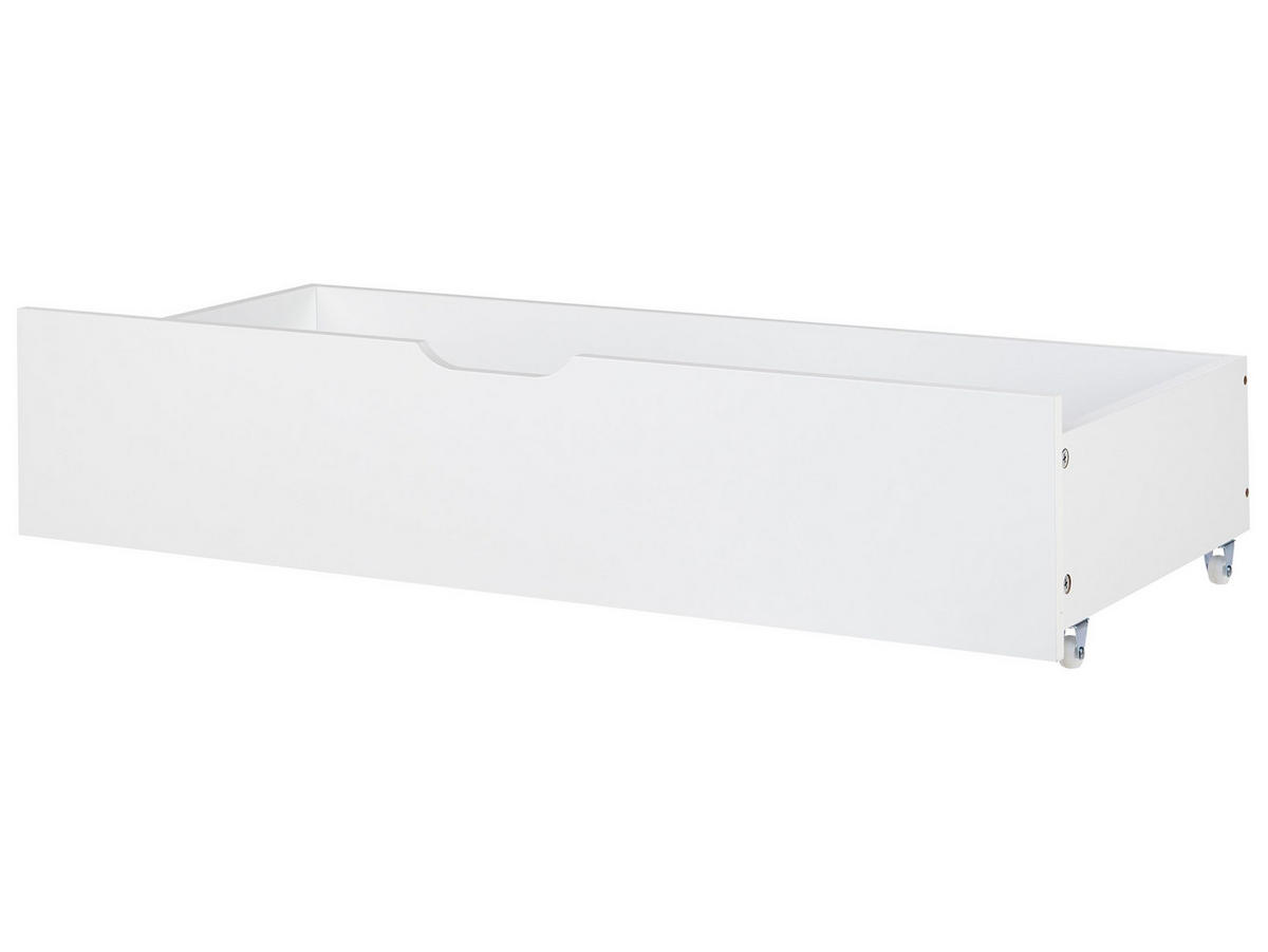 BETTSCHUBLADE 2er set Weiß Olendon - Weiß, Holzwerkstoff - Beliani