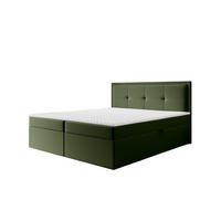 BOXBETT Degna In überlänge - Grün, Holzwerkstoff/Textil (140/220cm) - Fun Möbel
