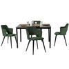 ESSGRUPPE mit 1 Tisch und 4 Stühlen in Grün - Schwarz/Grün, Metall (46/81/45cm) - Meubles Cosy