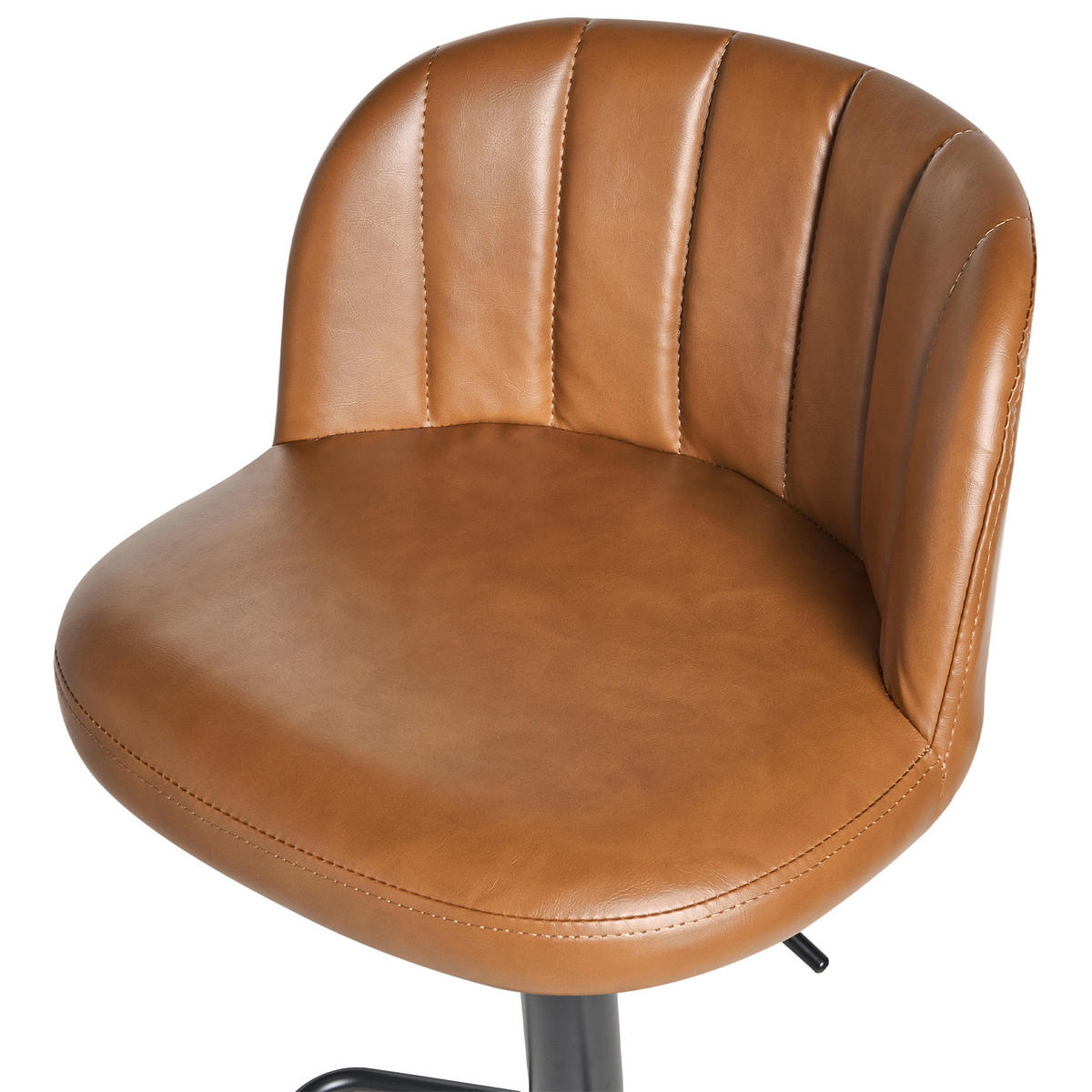 BARHOCKERN 2er-Set Goldbraun Vlore - Schwarz/Braun, Kunststoff (45/82/46cm) - Beliani