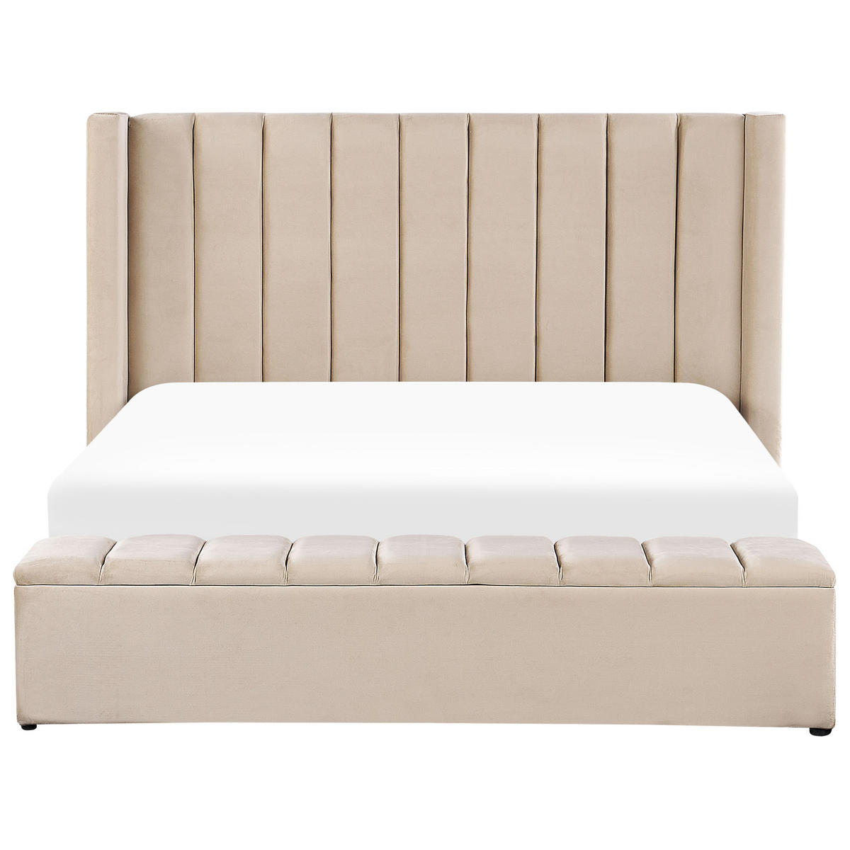 POLSTERBETT 180/200 cm Beige Noyers - Beige, Textil (180/200cm) - Beliani