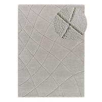 HOCHFLORTEPPICH Silber Molier 60/120 cm - Silberfarben, Naturmaterialien/Textil (60/120cm) - Atticgo