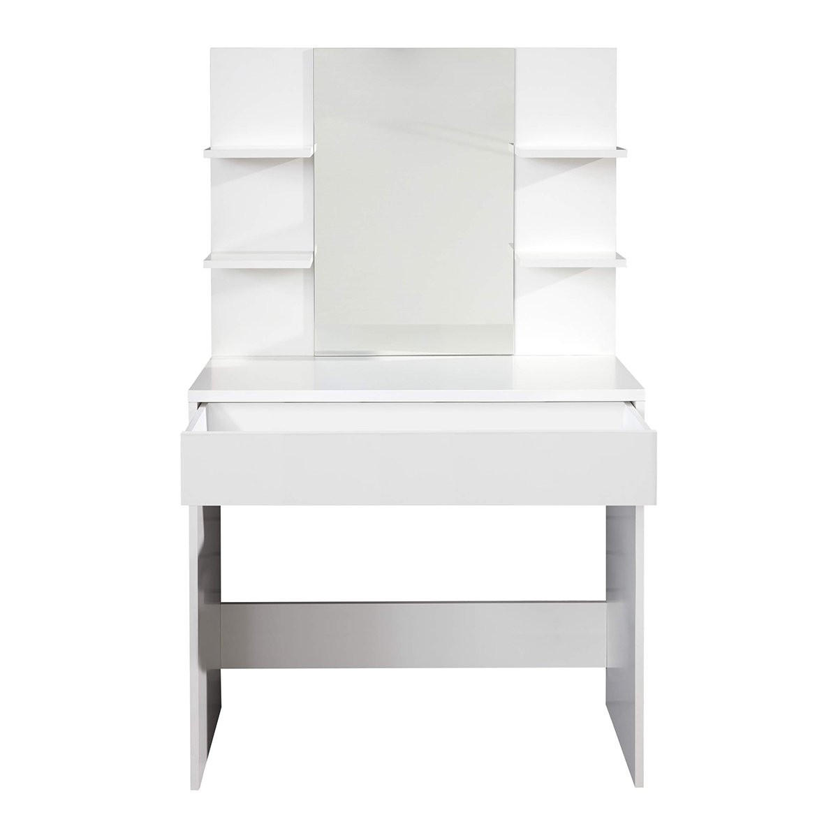 SCHMINKTISCH Basix Weiß - Weiß, Holzwerkstoff (85/140/40cm) - Trendteam