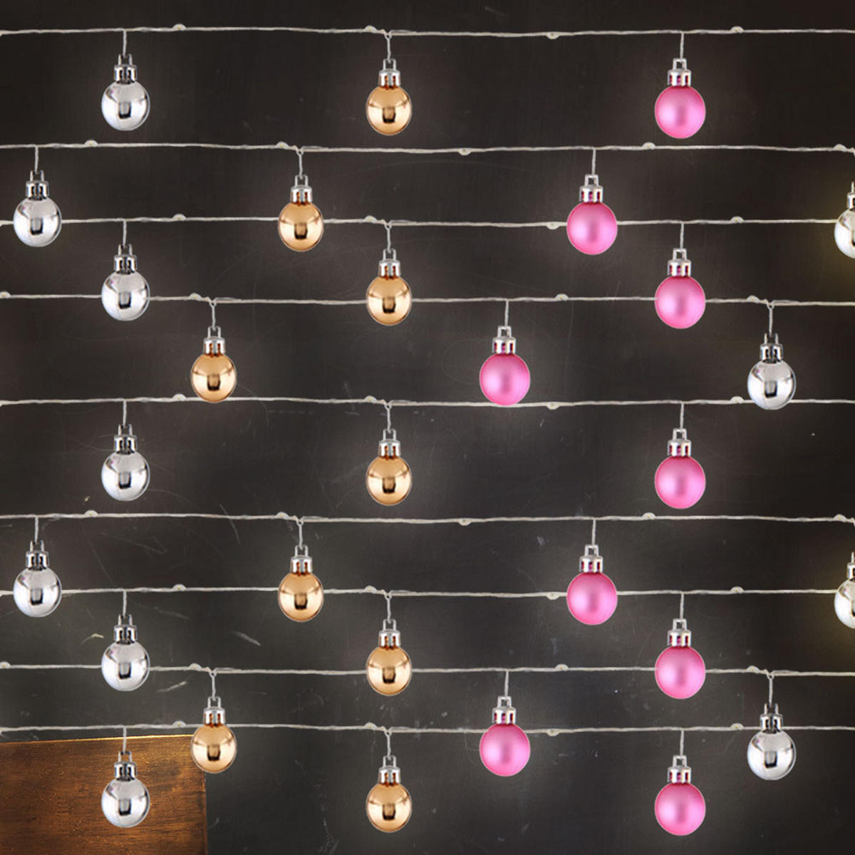 LED LICHTERKETTE Metall Bunt - Multicolor, Metall (220/2.5/2.6cm) - Globo Lighting