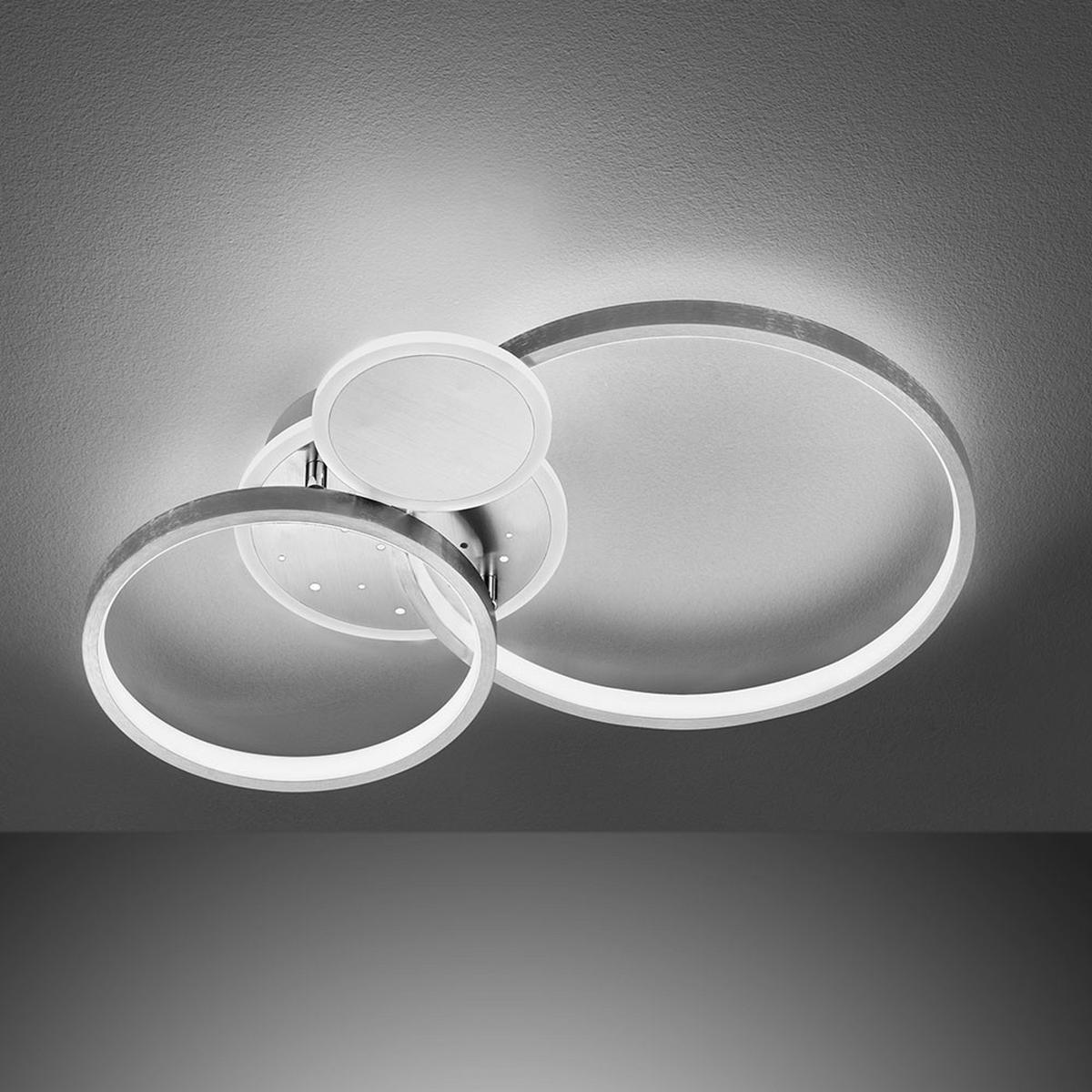LED DECKENLEUCHTE Metall Silber - Silberfarben, Metall (54/38/9cm) - Wofi