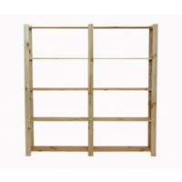 HOLZREGAL PINEPEAK 170x170x28cm 5 Fachboden 1,2cm dickes Kiefernholz Natur - Naturfarben, Holz (170/170/28cm) - PROREGAL