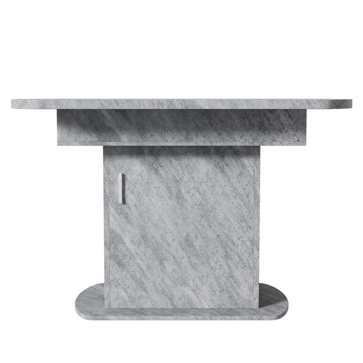 ESSTISCH 110-130/70/75 cm ausziehbar mit Stauraum, Spanplatte und Metall, Grau - Grau, Holzwerkstoff (130/70/75cm) - Redom