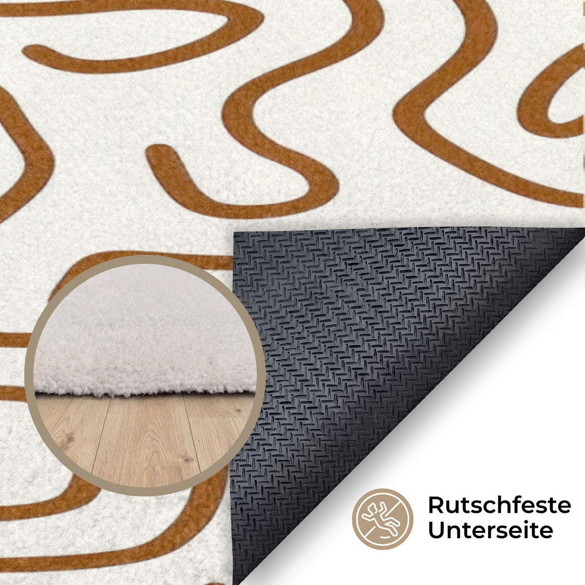 KOBERCE - Minimalistický - Vzor - Terakota - 140x200 cm - hnedá, textil/plast (140/0.4cm) - OnlyWow