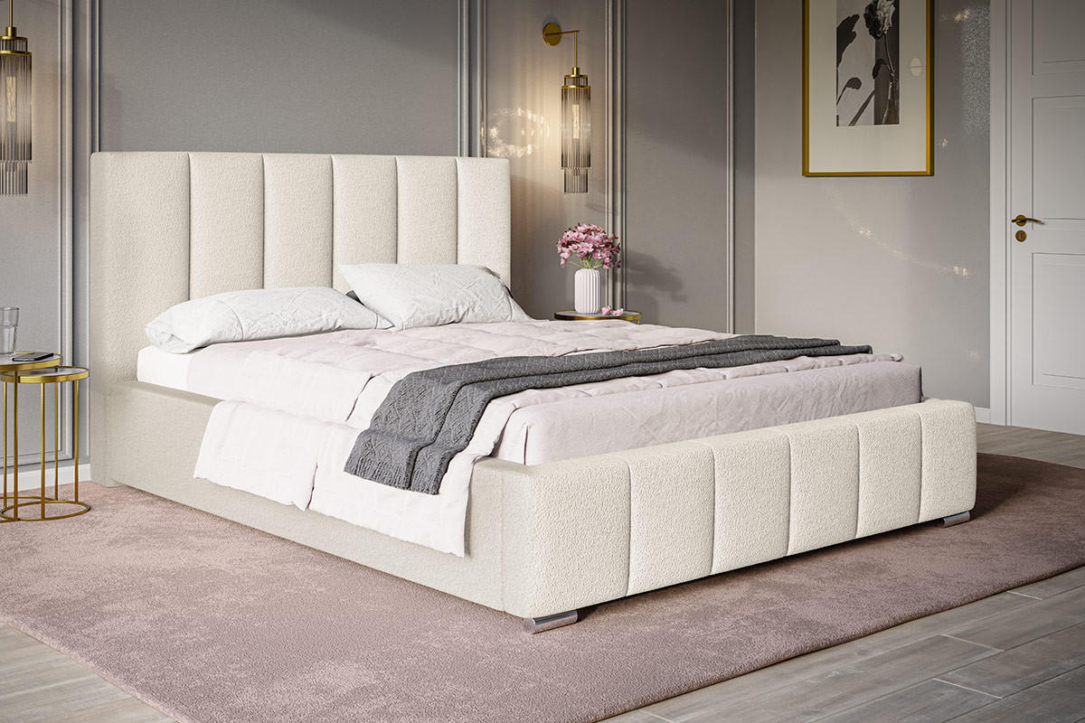 BETT Creme BEN 1 180x200 cm - Beige, Textil (180/200cm) - Sepro Meble