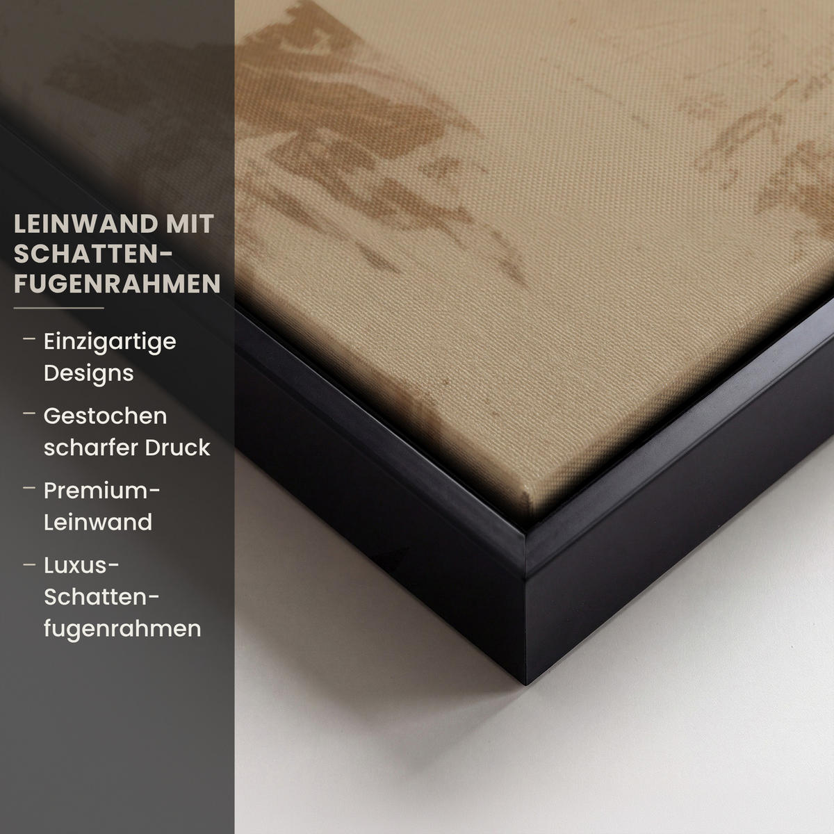 LEINWAND Bilder mit Rahmen - Frau - Gold - Abstrakt - Textur - 90x60 - Goldfarben, Textil (90/60cm) - MuchoWow