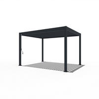 PERGOLA Terrassenüberdachung Trumpf | Alu-Stahl | Lamellendach | 3 x 4 M | anthrazit | freistehend - Anthrazit, Metall (400/255/300cm) - PergoLine