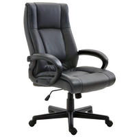 CHEFSESSEL Lederlook Schwarz - Schwarz, Kunststoff/Textil (66/106/70cm) - CLP