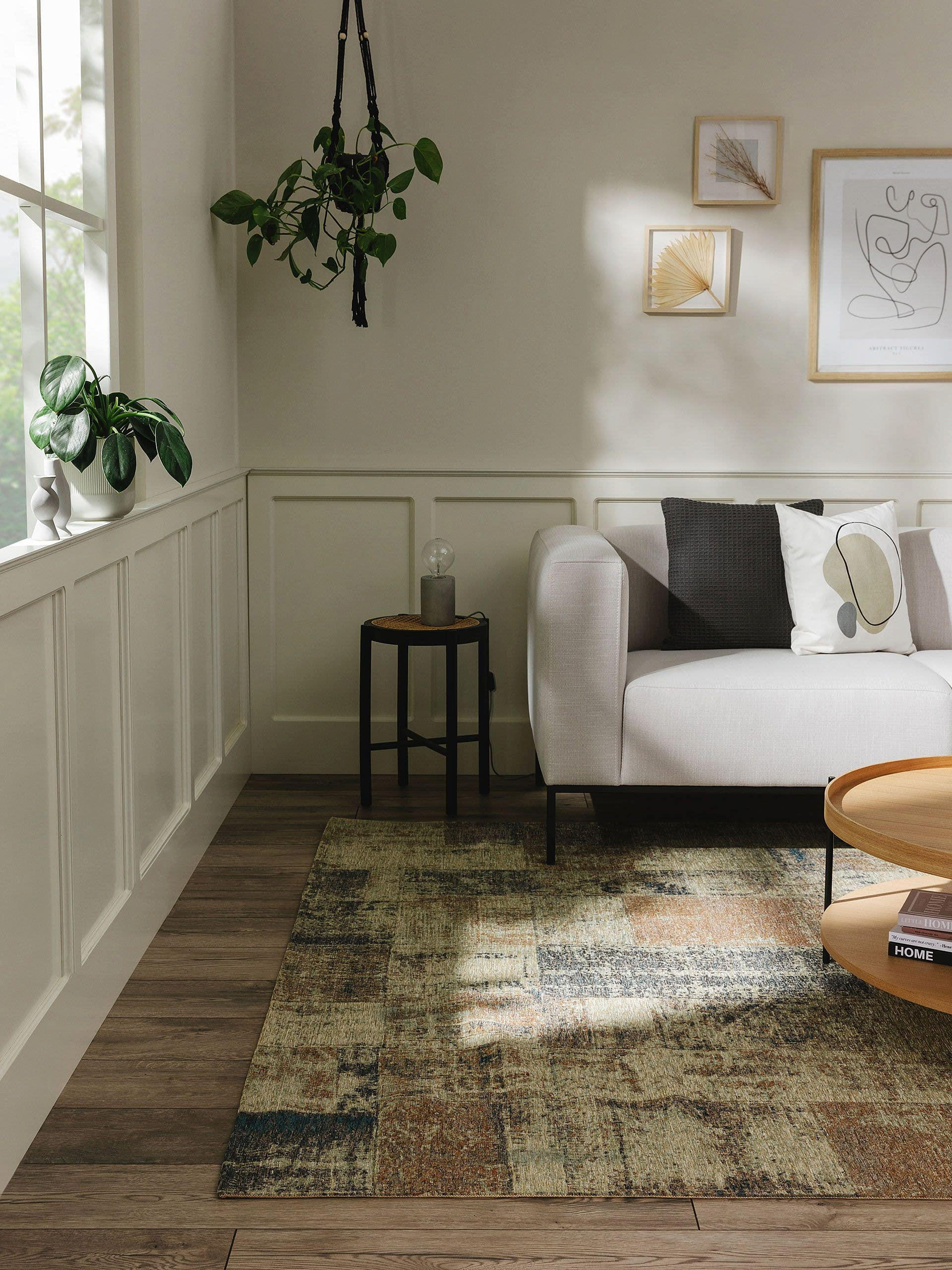 FLACHGEWEBETEPPICH Frencie Beige/Blau 120x180 cm - Beige, Textil (120/180cm) - benuta Nest