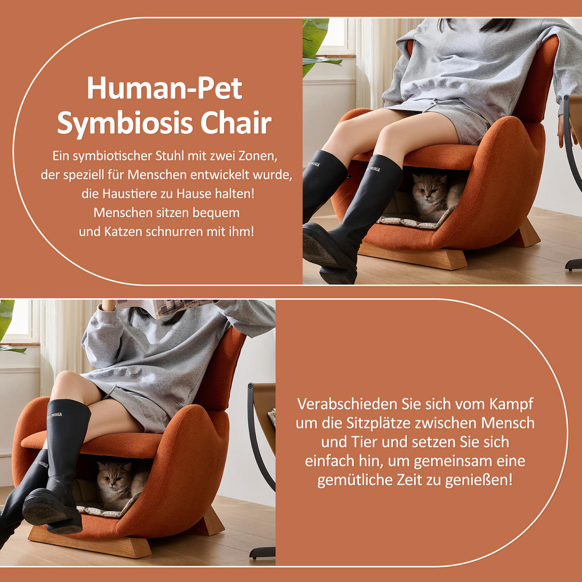LOUNGESSESSEL Walhai Design Haustier Einzelsofa - Terracotta, Textil (66/76/66cm) - FLIEKS