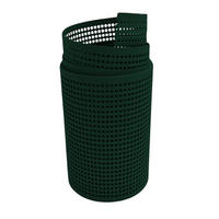 SICHTSCHUTZSTREIFEN Rille Gelocht 30 Prozent PP Streifen Grün 2,55m - Grün, Kunststoff (255/19cm) - ZAUN|ZU