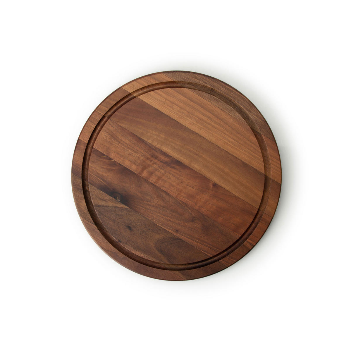 STEAKTELLER Rund, Walnussholz, Ø 28 cm - Braun, Holz (28/28/2cm) - Continenta