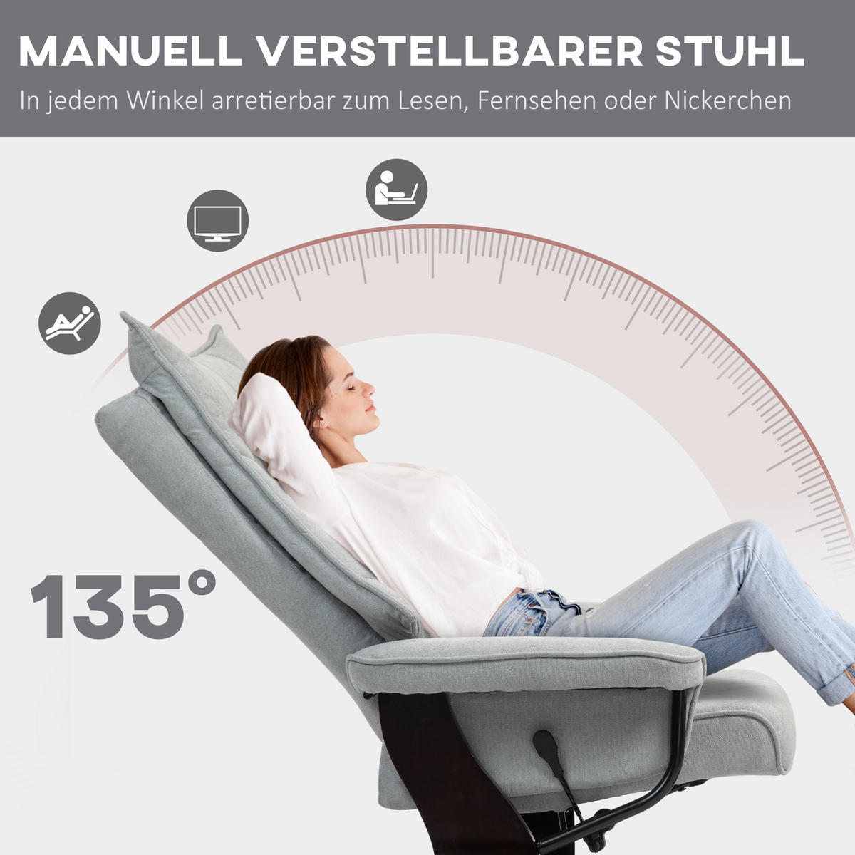 SESSEL Grau 81.0/87.0/113.0cm - Grau, Textil (87/113/81cm)