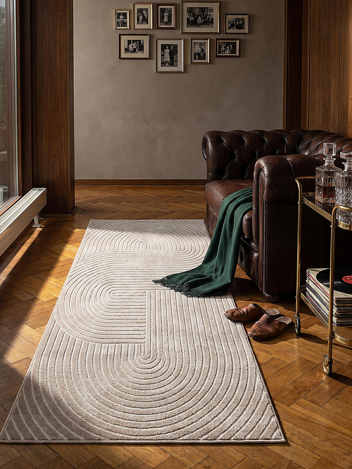 TEPPICH Outdoor Geometrisch MEZEN Polypropylen Beige 80 x 250 cm - Beige, Textil (80/250cm) - KADIMA DESIGN