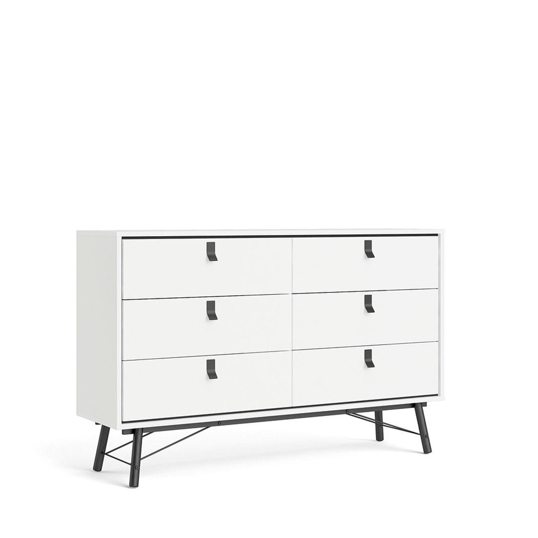 KOMMODE Rye Weiß 150/40/95 cm - Weiß, Holzwerkstoff/Metall (150/95/40cm) - ebuy24