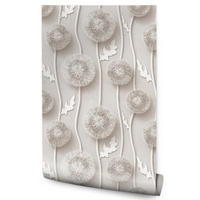 VLIESTAPETE Pusteblumen in 3D-Optik – Beige, Grau – 50x1000 cm - Beige/Grau, Papier (50/1000cm) - Muralo