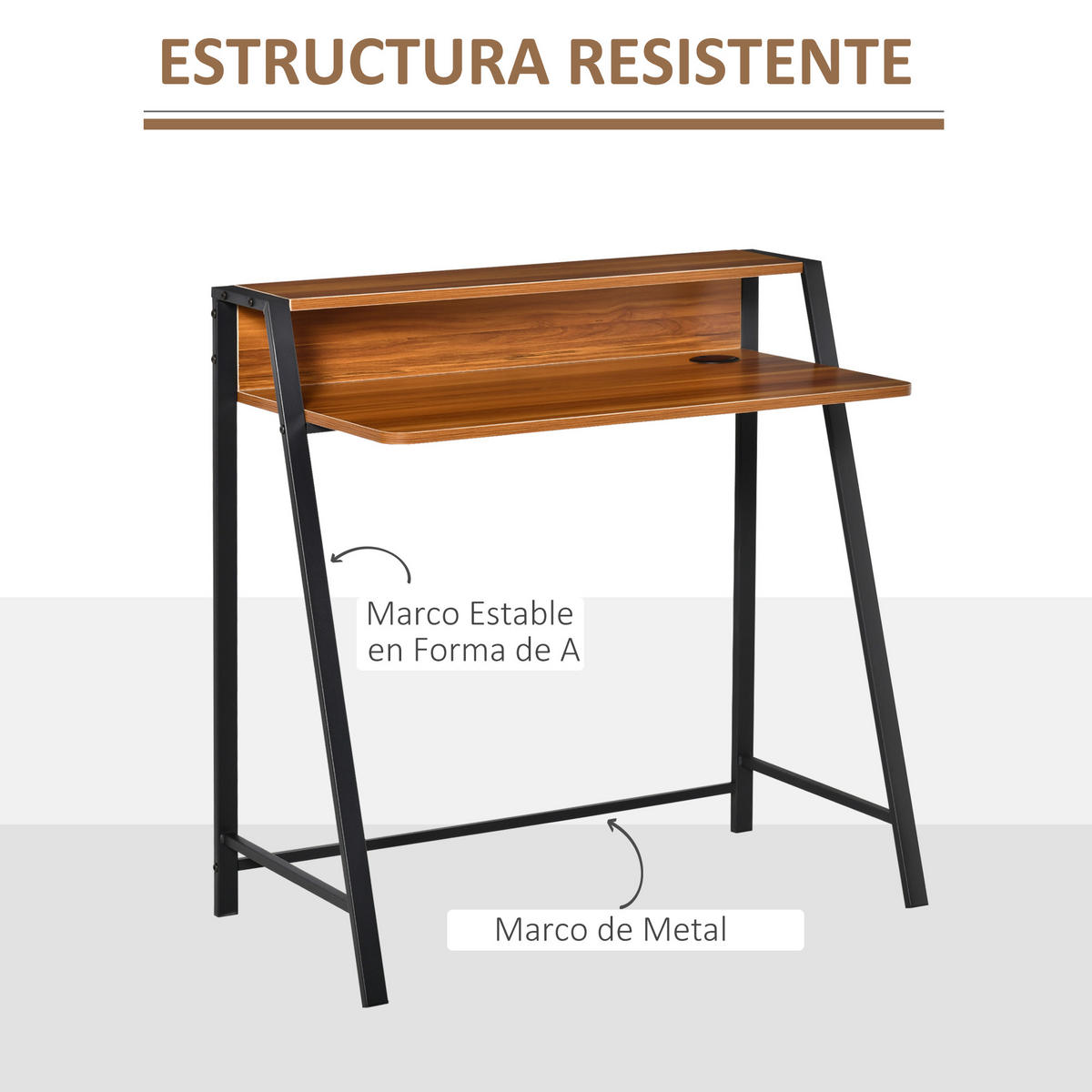 BÜROTISCH Nussbaum 1 Stück - Nussbaumfarben, Holzwerkstoff (45/85/84cm) - GiPP