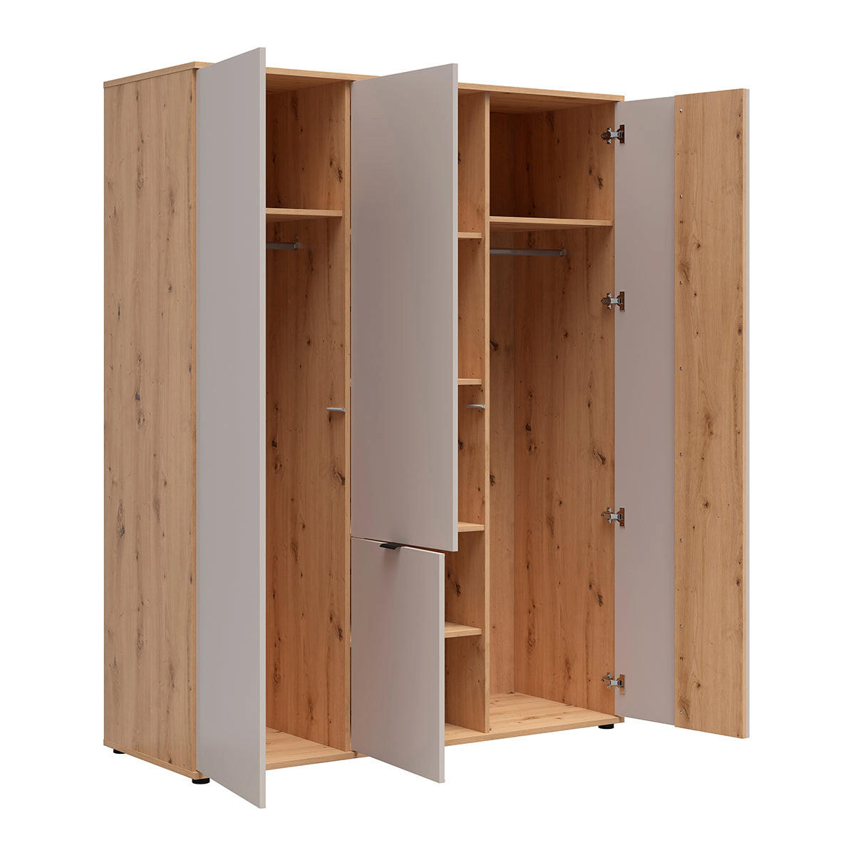 SCHRANK 4 Türen Ezra Kaschmir - Beige, Holzwerkstoff (150.5/195.5/56cm) - Petits-meubles