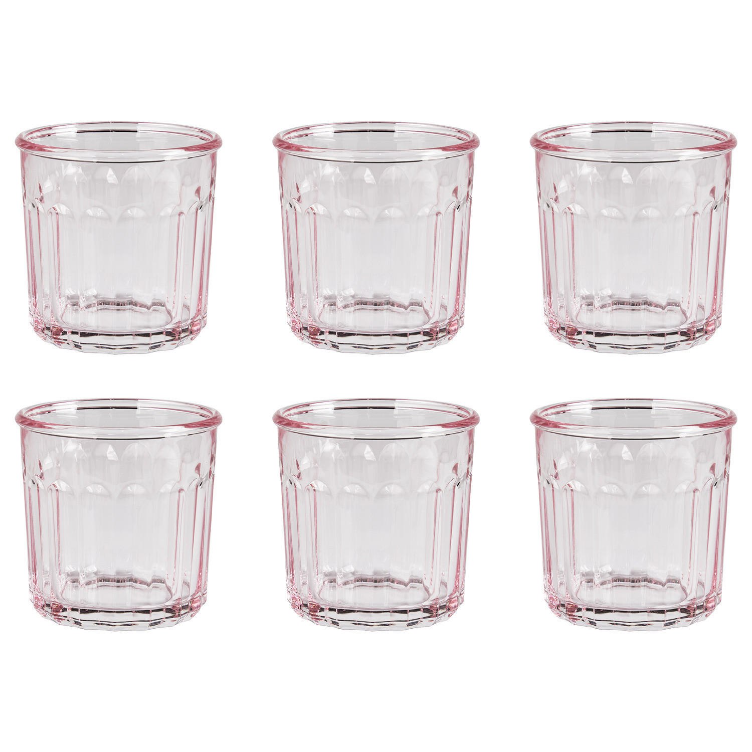 TRINKGLAS (6er-Set) Baretto 380ml - Rosa, Glas (0.5L) - Butlers