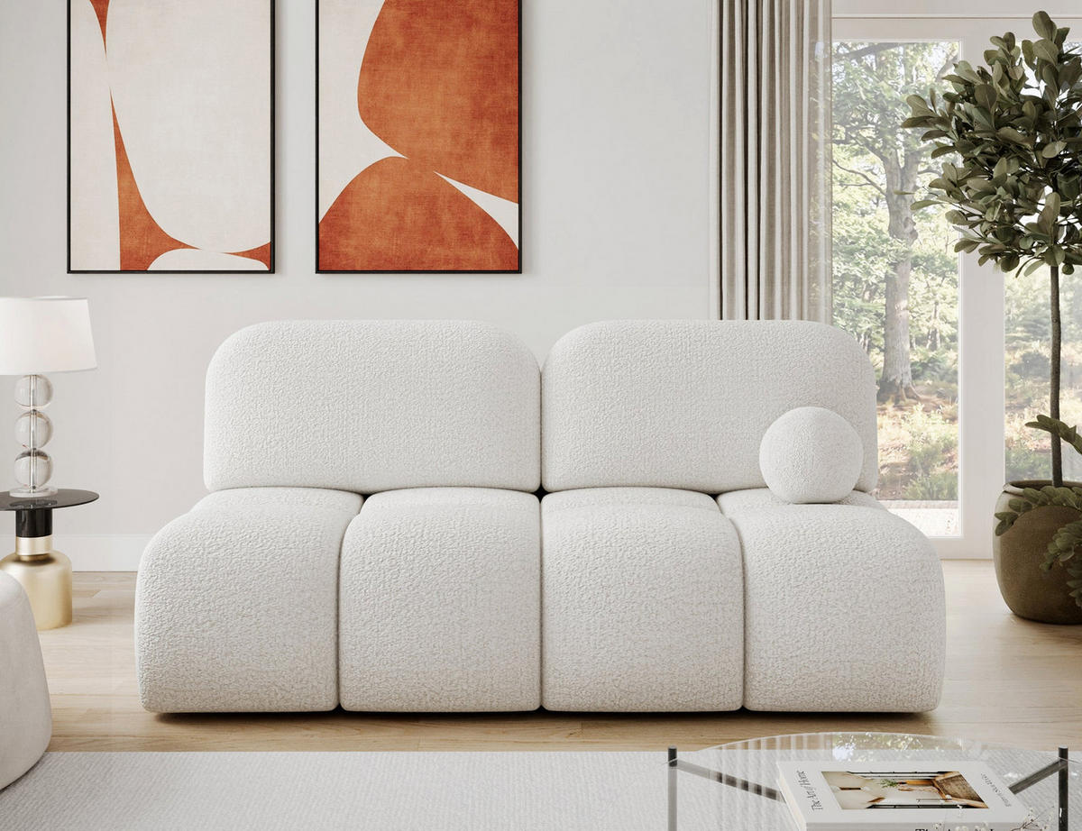 SCHLAFSOFA Nuwia mit Schlaffunktion und Bettkasten – Modernes Designsofa mit Schlafauszug und dekorativer Steppung - Weiß, Kunststoff (200/102/100cm) - Wohnideebilder