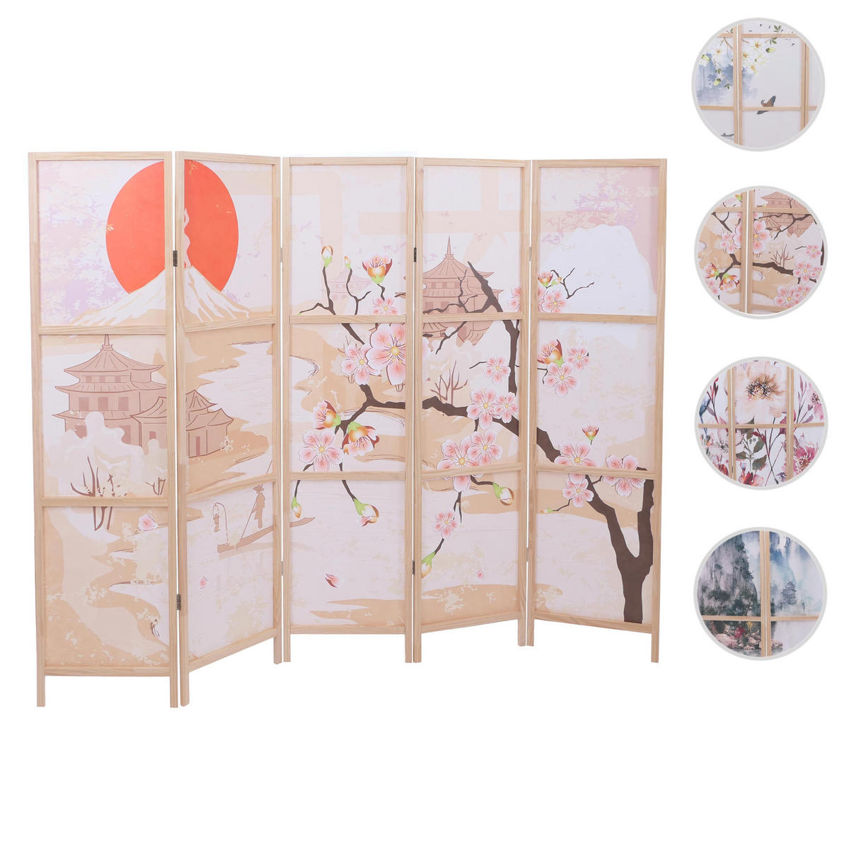 PARAVENT Pink - Pink, Holz (227/170/2cm) - MCW