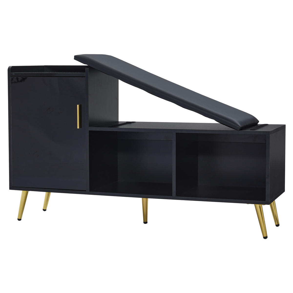 SCHUHSCHRANK Schwarz 120/35/71.5 CM - Schwarz, Holzwerkstoff (35/71.5/120cm) - Urban Meuble
