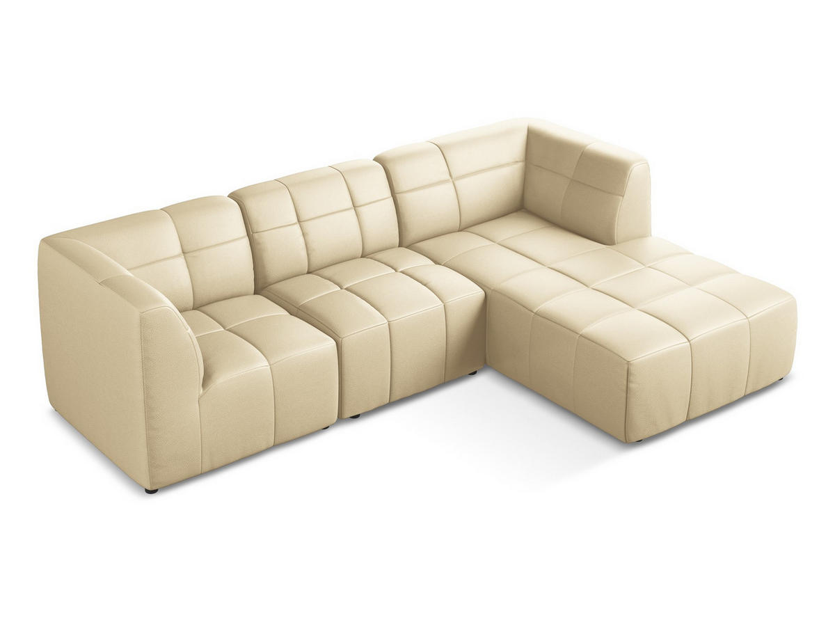 2-SITZER-SOFA Bouclé Stoff Grau - Taupe/Schwarz, Holzwerkstoff/Kunststoff (174/75/94cm) - Makamii