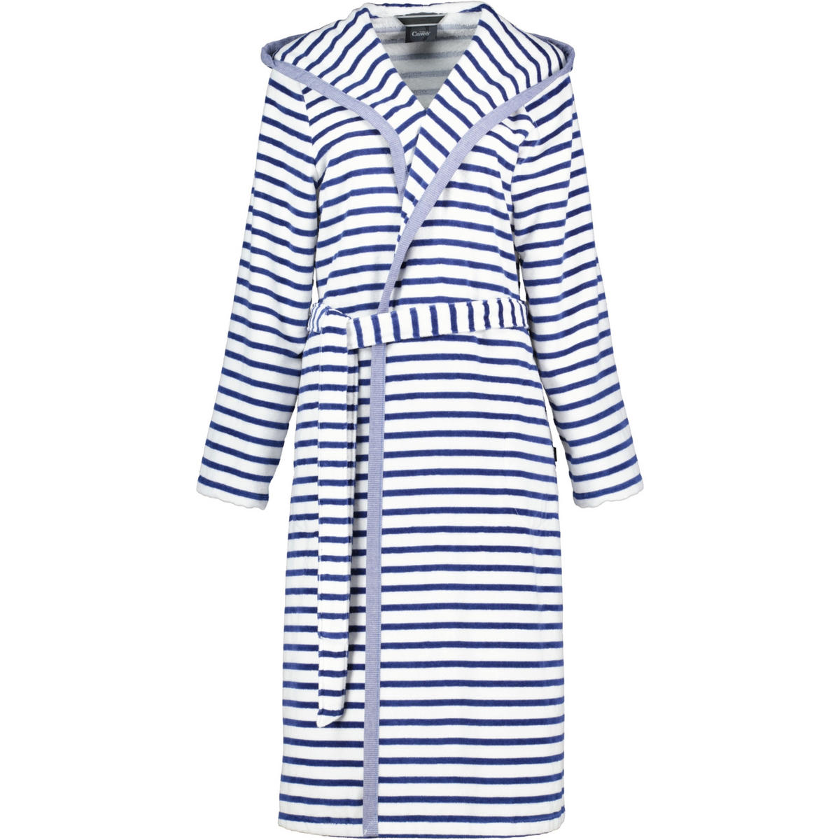 BADEMANTEL DAMEN KAPUZE BRETON 6596 NAVY - 16 - Blau, Textil (Mnull) - Cawoe