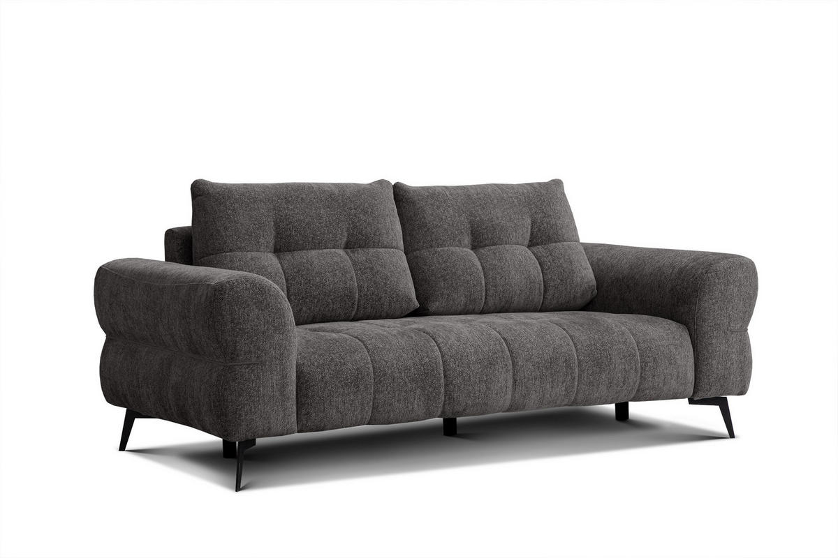 SOFA SALVINI 3-Sitzer, dunkelgrau - Dunkelgrau, Holz/Textil (237/88/99cm) - Courtois Laville