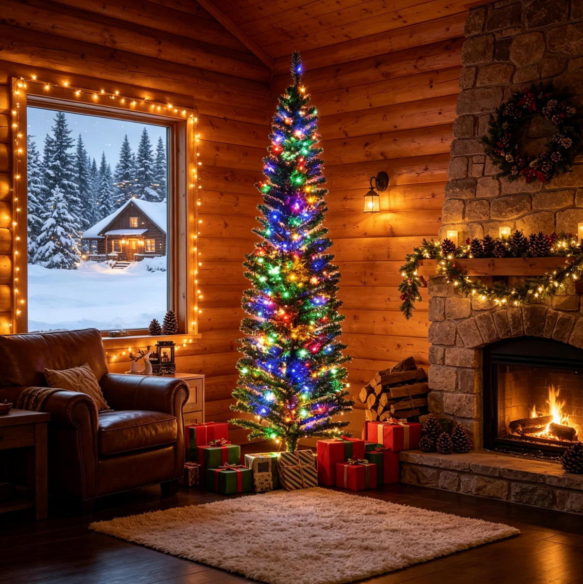 WEIHNACHTSBÄUME & Zubehör 180 cm aus Metall und PVC mit 150 LED, Grün - Grün, Kunststoff (180cm) - OKMYHOME