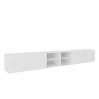 TV-SCHRANK Weiß LION Offene Regale 300 cm - Weiß, Holzwerkstoff (300/41/40cm) - Sepro Meble
