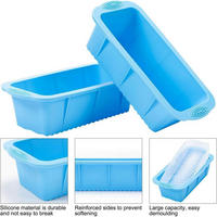 EISWÜRFELFORM 4-teiliges Set Silikon Blau - Blau, Kunststoff (12.5/7.5/25.5cm)