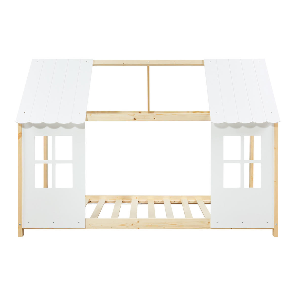 HAUSBETT Tostedt - Naturfarben, Holz (90/200cm) - [en.casa]